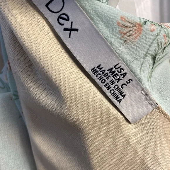 Dex Ruffled-Bodice Tie-Back Floral Dress Size S NWT - Picture 12 of 13